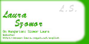 laura szomor business card